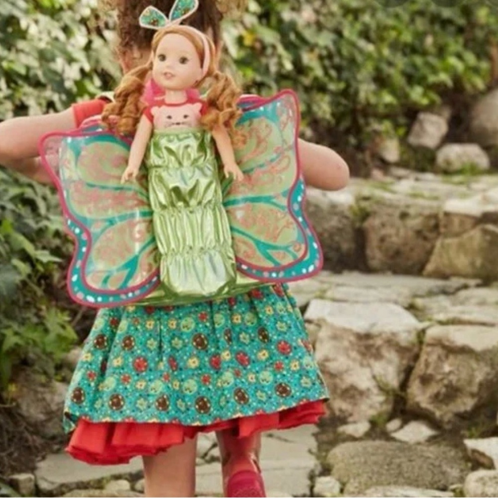 American Girl | Green Flutter Wings Doll Carrier for 14-14.5"